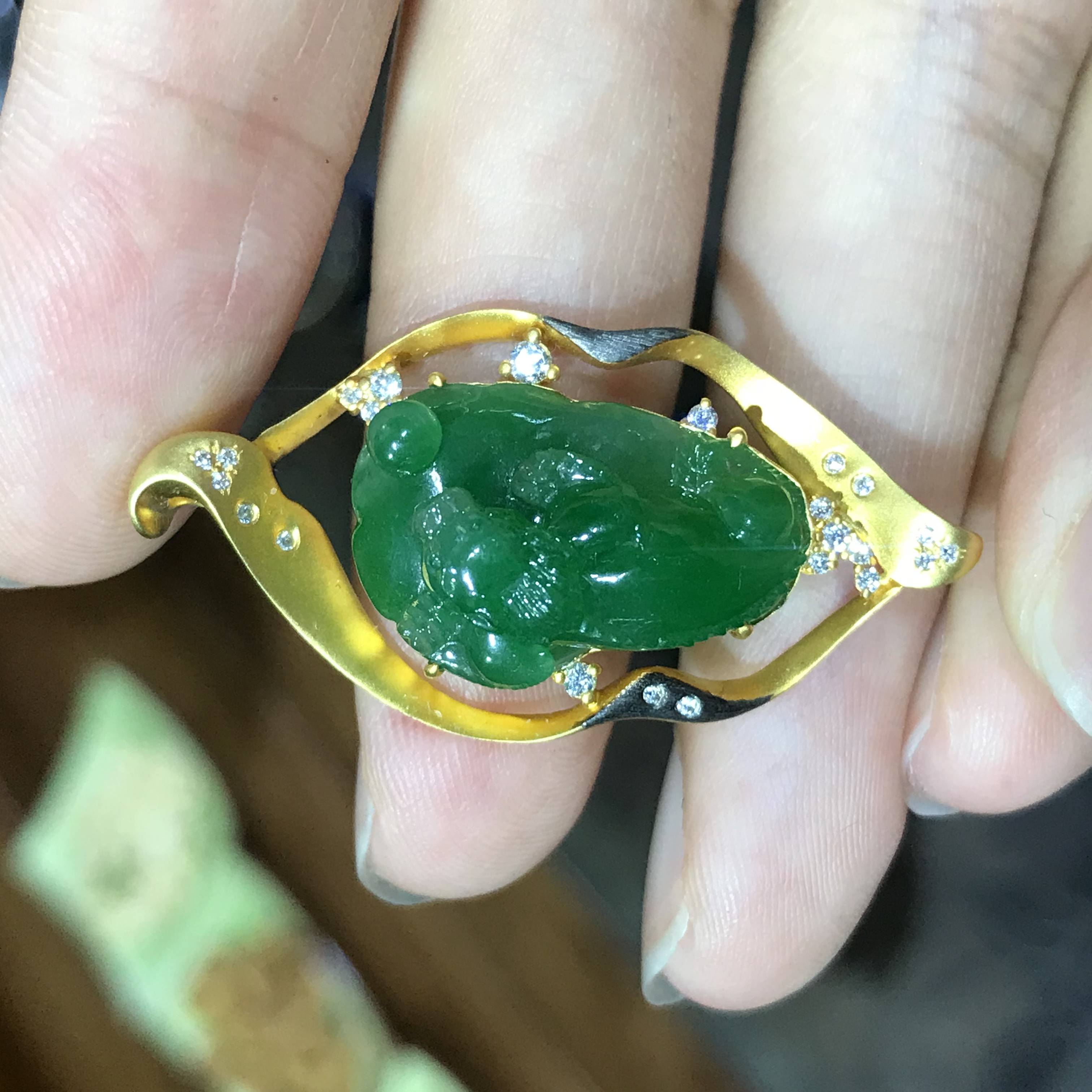 金镶翡翠 吊坠
