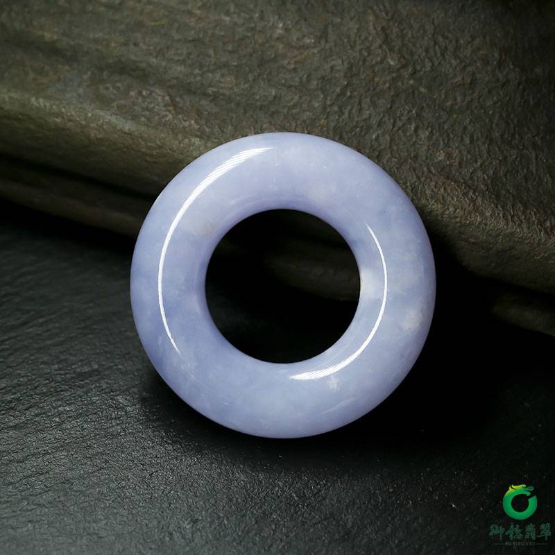 缅甸翡翠A货糯冰种紫罗兰吊坠 30克
