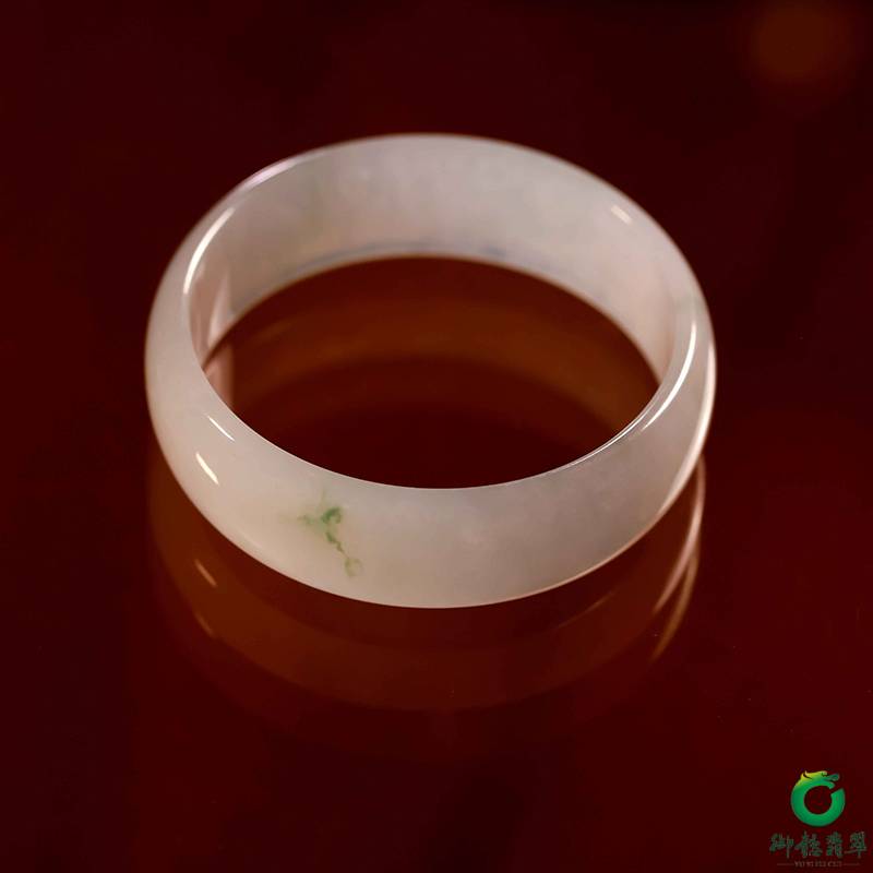 缅甸天然A货冰种飘花 手镯 内径46mm