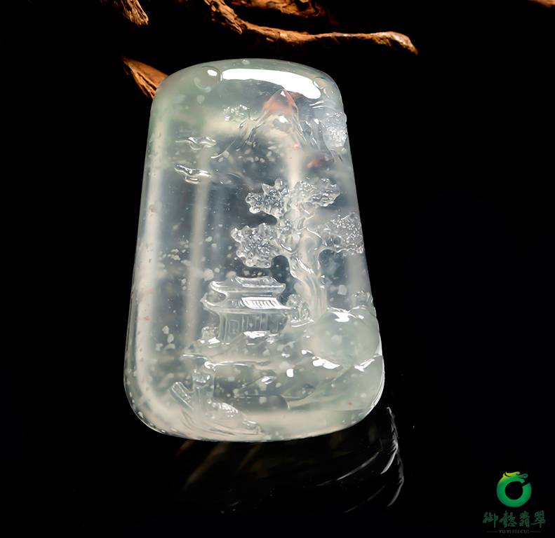 缅甸A货翡翠冰种 风雪夜归人