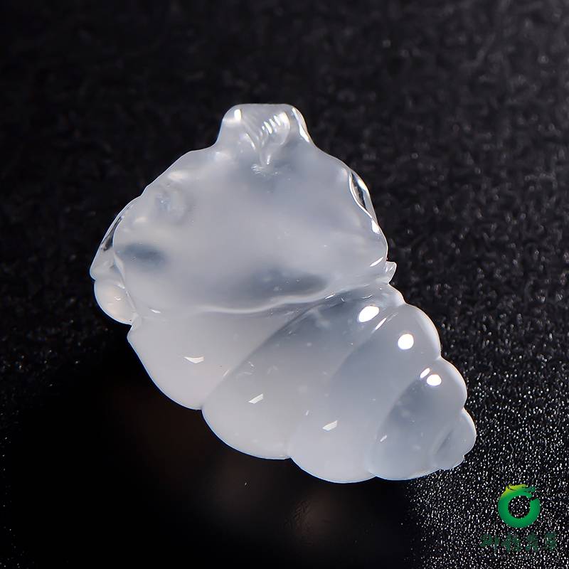 缅甸翡翠A货玻璃种晴水挂件 扭转乾坤 6.5克