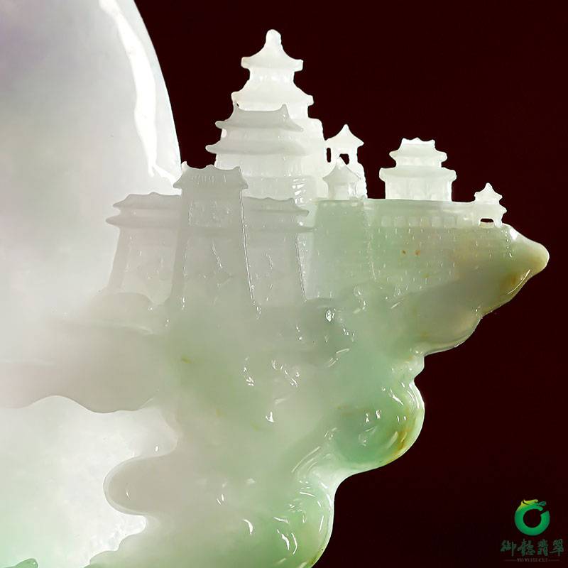 "玉龙奖"铜奖 付雪飞工作室 重1823克（一对）缅甸翡翠紫罗兰摆件 太平盛世 图片11