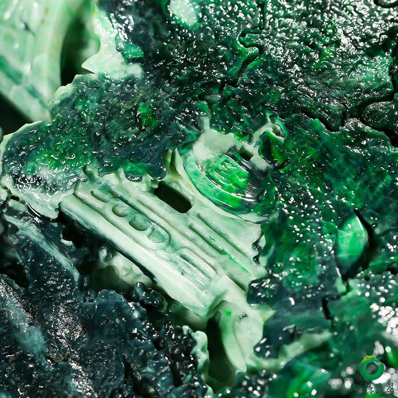 2020年陆子冈金奖 付雪飞工作室 重21400克缅甸天然A货翡翠摆件 锦灰堆 图片9