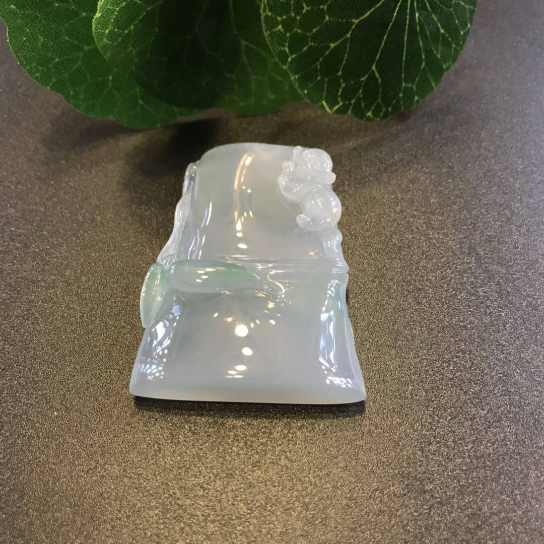 翡翠糯冰飘绿 竹节 图片2