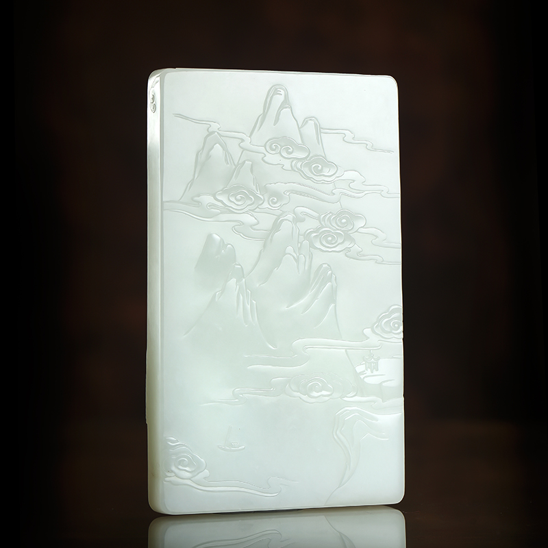 付雪飞工作室  "神工奖金奖" 重 1995克 新疆和玉玉白玉籽玉 摆件 四大菩萨 图片12