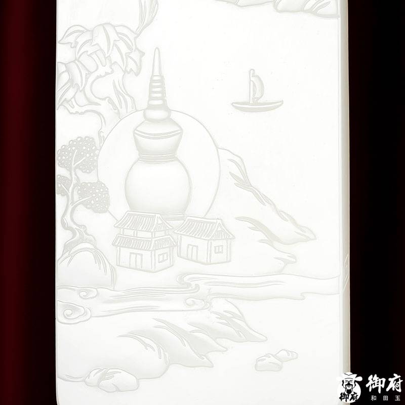 2022年玉龙奖银奖作品 付雪飞工作室 重 355克 新疆和田玉洒金皮白玉籽玉摆件 文殊普贤（对牌） 355克 图片13