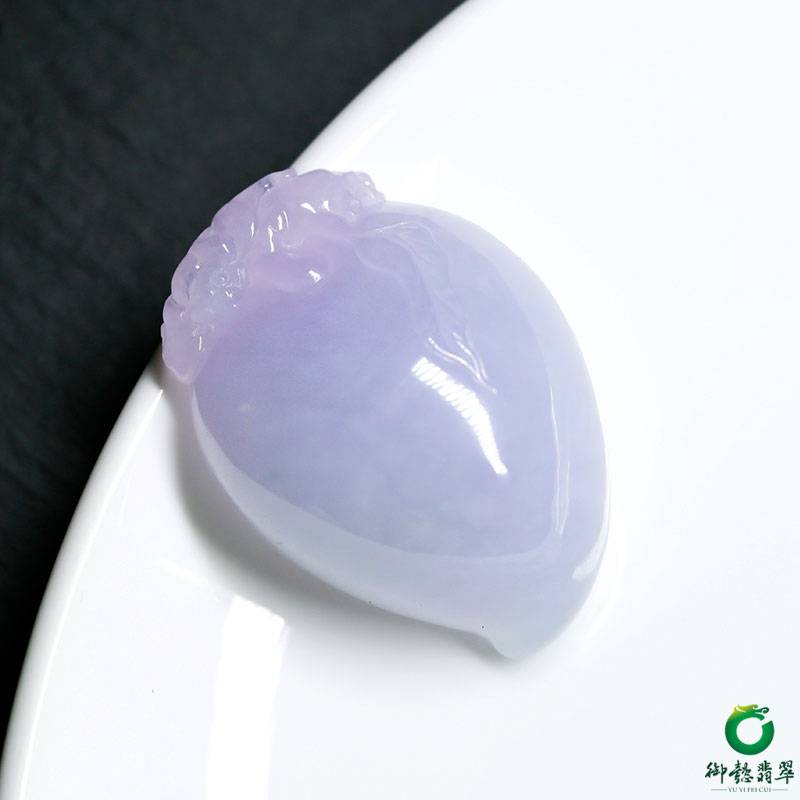 缅甸翡翠A货紫罗兰吊坠 灵猴献瑞 38.3克 图片6