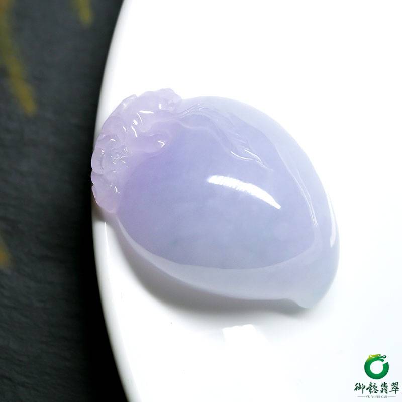 缅甸翡翠A货紫罗兰吊坠 灵猴献瑞 38.3克 图片4