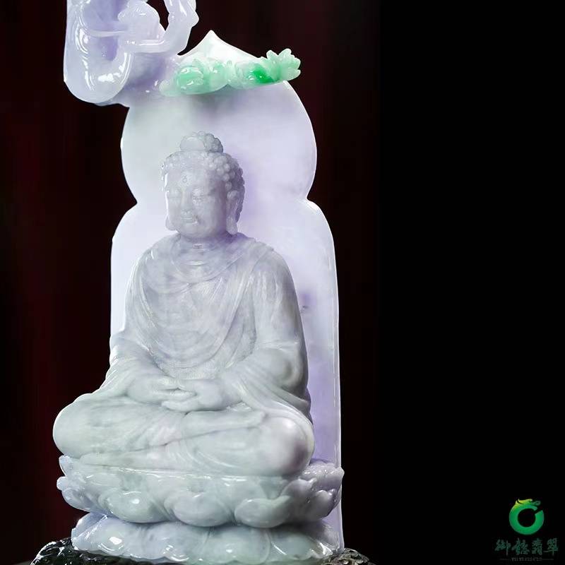 缅甸天然A货翡翠摆件 飞天奏佛音 1291克 图片4
