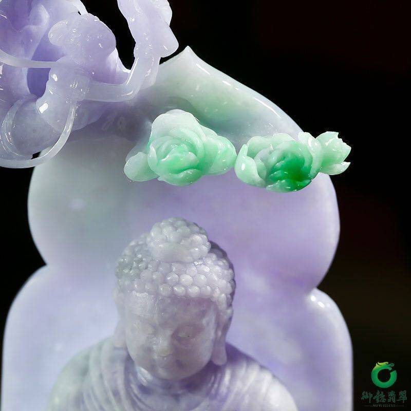 缅甸天然A货翡翠摆件 飞天奏佛音 1291克 图片6
