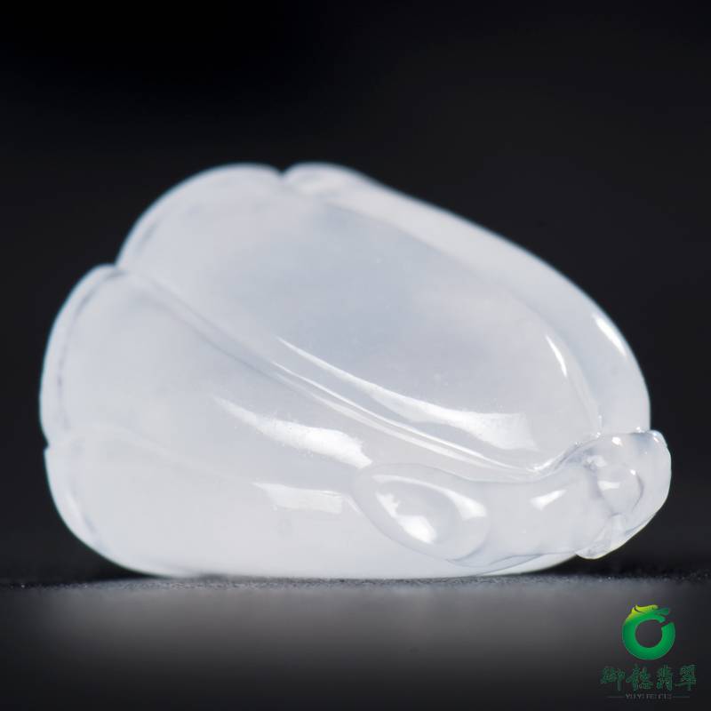 缅甸天然A货 翡翠冰种晴水喜事连连挂件 图片4