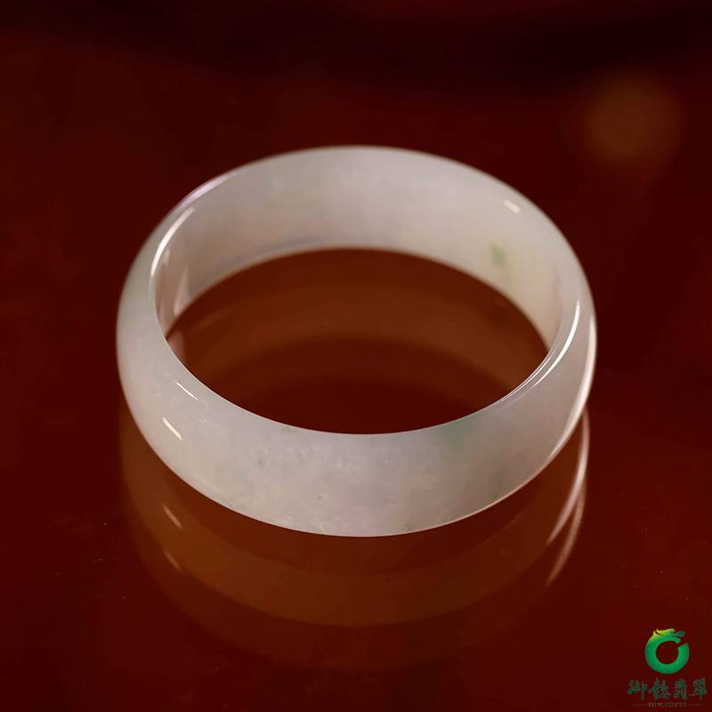 缅甸天然A货冰种飘花 手镯 内径46mm 图片6