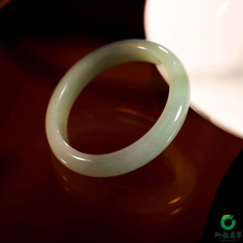 缅甸天然A货翡翠老坑冰种蓝手镯 56mm 52.7克 图片3