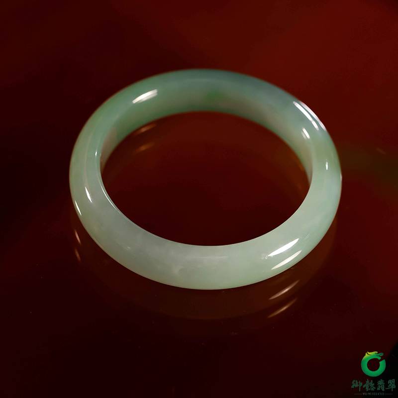 缅甸天然A货翡翠老坑冰种蓝手镯 56mm 52.7克 图片4
