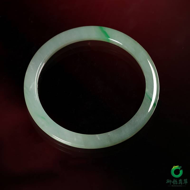 缅甸翡翠糯冰种黄加绿 手镯20.5g 图片4