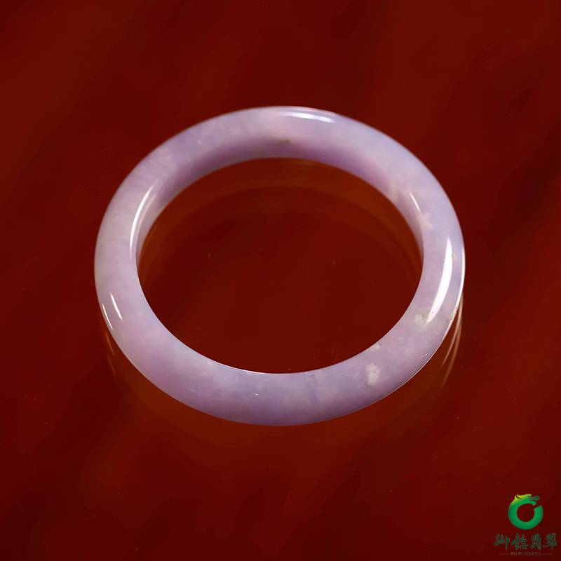 缅甸天然A货翡翠糯冰种紫罗兰手镯54.5mm 图片2