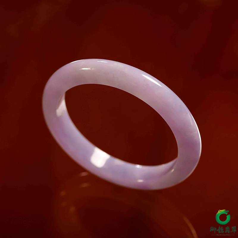 缅甸天然A货翡翠糯冰种紫罗兰手镯54.5mm 图片4